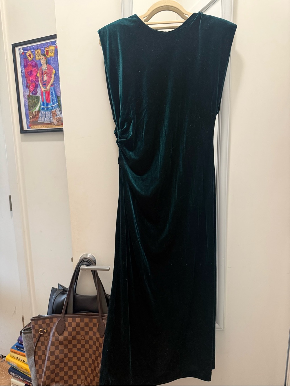 Zara Teal Velvet Dress